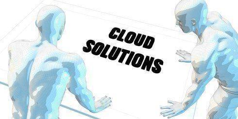 Cloud Solutions Discussion and Business Meeting Concept Art