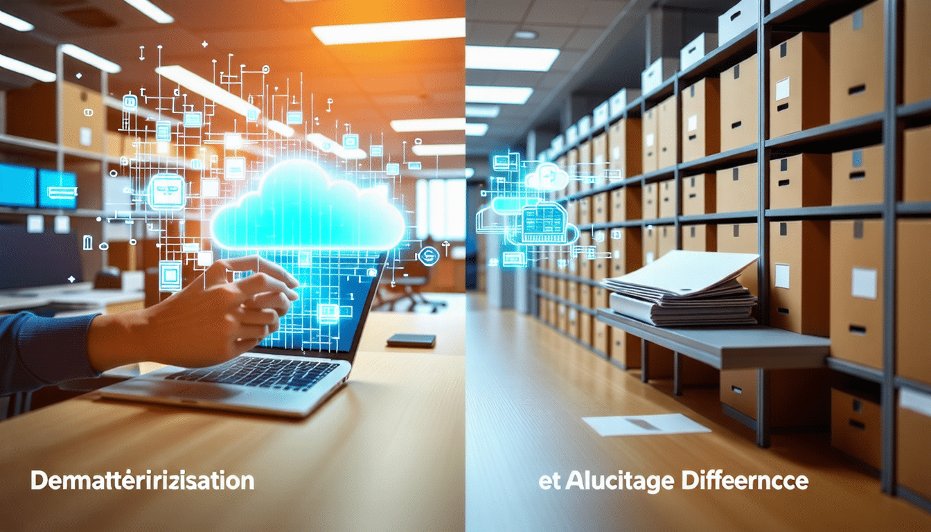 découvrez les différences essentielles entre dématérialisation et archivage dans notre article. apprenez comment ces deux concepts interagissent et optimisez la gestion de vos documents en entreprise.