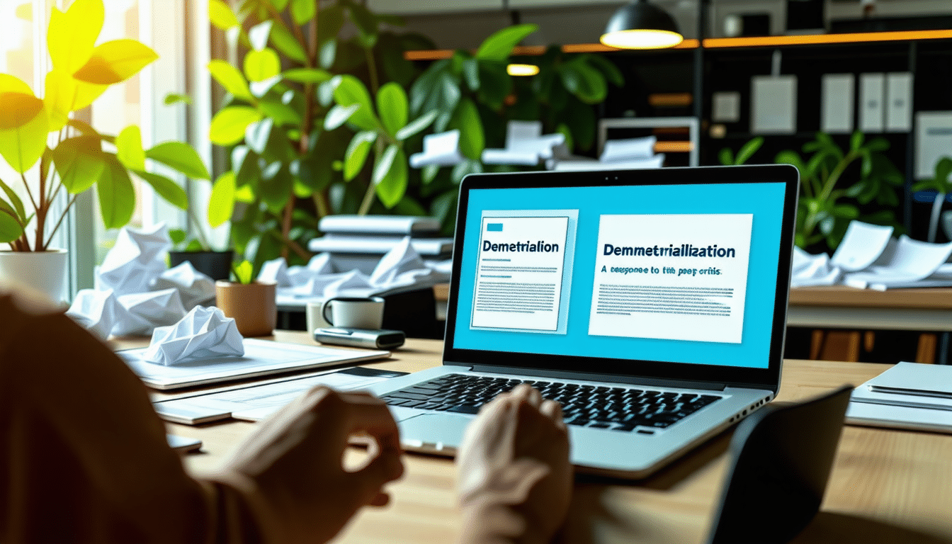 découvrez comment la dématérialisation s&rsquo;impose comme une solution efficace face à la crise du papier. explorez les avantages de la transition numérique pour votre entreprise, la réduction de l&rsquo;impact environnemental et l&rsquo;optimisation des processus de travail.