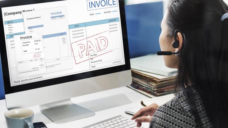 Invoice Bill Paid Payment Financial Account Concept